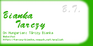 bianka tarczy business card