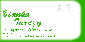 bianka tarczy business card